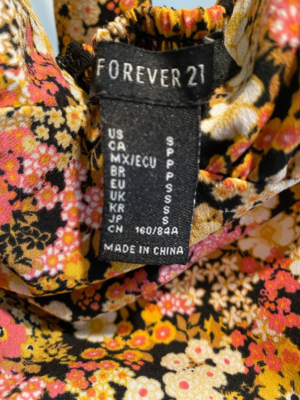 Forever 21 Floral Slip Midi Dress in Pink and Yellow - Picture 5 of 5